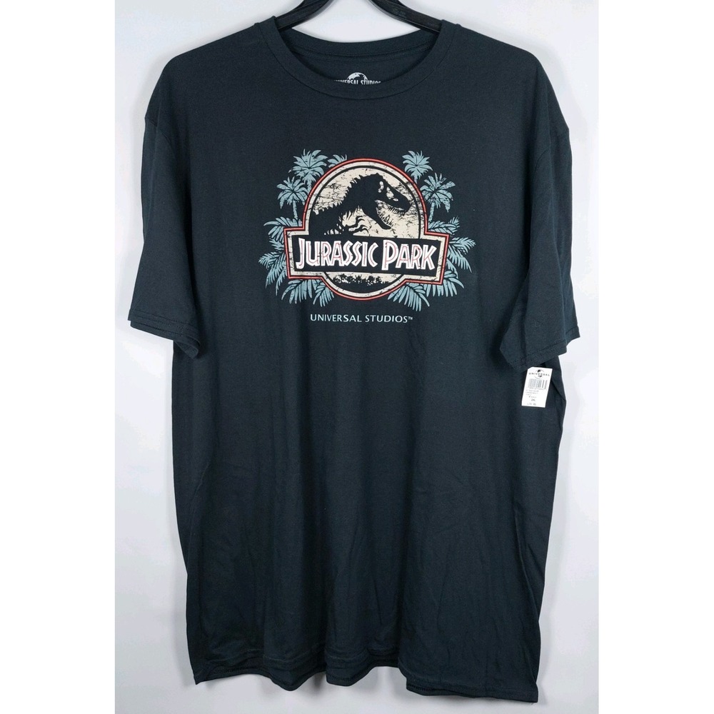 Universal Studios Park Jurassic Park Tshirt Sz 2XL Black Color Changing Logo NWT